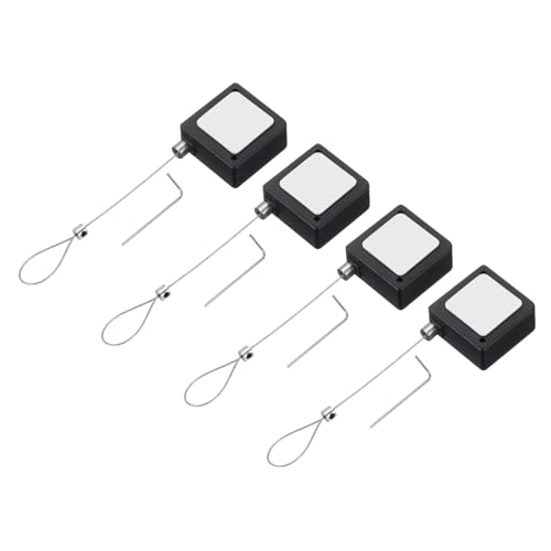 Cordon de sécurité rétractable PATIKIL noir pour télécommande TV avec fil antivol ajustable