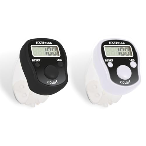 Image of TESEAS Electronic Finger Counter, 6 Pack Digital Tally Counter Clicker with Led, Resettable 5 LCD Digit Display Hand Tally Counter Counting for Golf,Goods Counting,Lap & Knitting