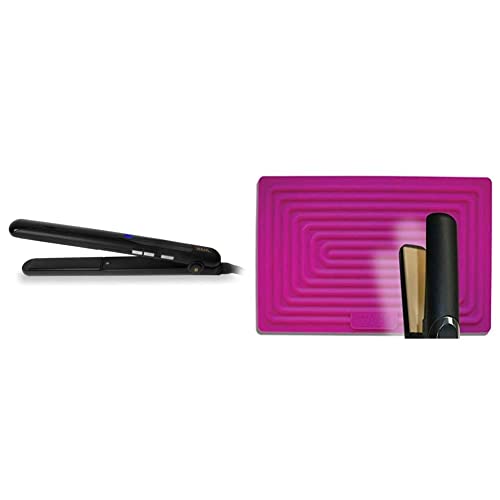 Image of Wahl Afro Hair Straightener, Black Silicone Heat Mat, Changes Colour When Hot