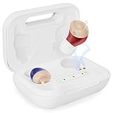 CUEME Hearing Aids for Seniors - with Smart Noise Cancelling Chip, Clear Sound, Up to 48 Hours of Battery Life, 4 Sizes of Earbuds, Portable Charging Case Included, Automatic On/Off