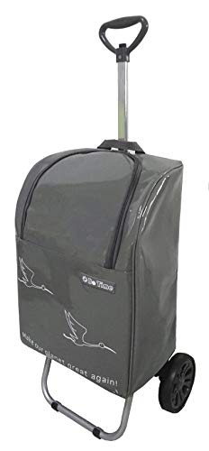 Bo Time 3760278732955 - Carro de la Compra, Hierro, Textil, Gris, 40 L