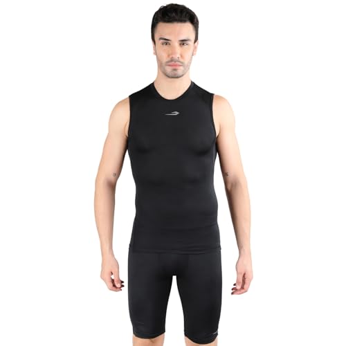 Image of DSC MPS 318 Sando Compression - Superior Muscle Support for Gym, Sports and Athletes to Enhance Performance, Color - Black, Size - S