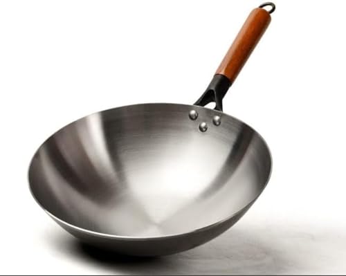 Wok de hierro chino con fondo redondo 30CM miniatura 1