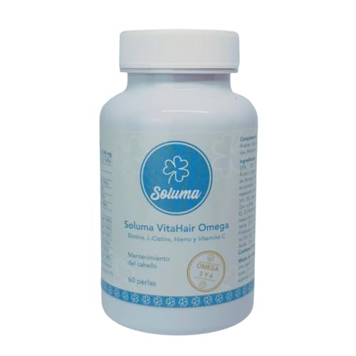 VITAMINAS PARA EL PELO - Crecimiento y Anticaida Cabello Mujer Omega 3, Aceite de Borraja, Biotina,...