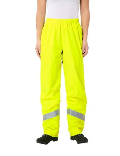 VAUDE Damen Women’s Luminum Rain Pants Hose, Neon Yellow, 40 EU