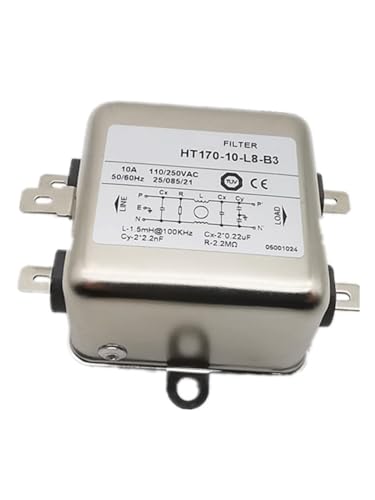 Filtro HT170-10-L8-B3 monofásico de 250V 10A contra interferencias y ruido