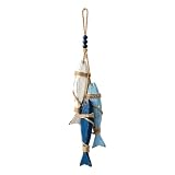 Fish Wall Decor - Vintage Nautical Beach Room Decorations Hanging for House