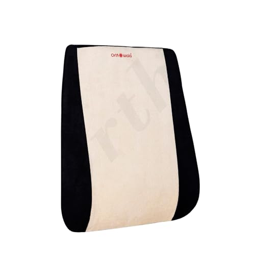 Orthowala Backrest Pillow for Office Chair, Car & Home | PU Foam Lumbar Support Cushion for Lower...