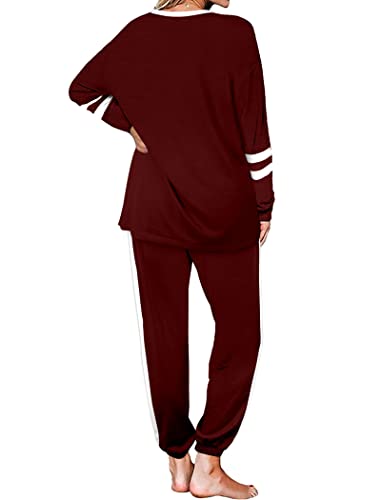 Image of Aloodor Sweatsuit for Women 2 Piece Outfits for Womens Crewneck Sweatshirts Pullover