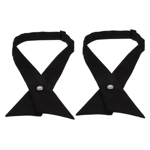 PartyKindom 2PCS Adjustable School Uniform Cross Bowtie Sturdy Comfortable Skin Friendly Design Suitable for Students and Professionals