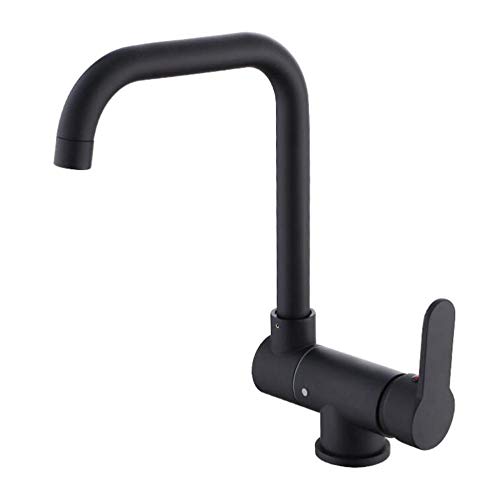 Robinet mitigeur de cuisine pliable noir pour fenêtre intérieure : ouvrez sans bloquer l'évier