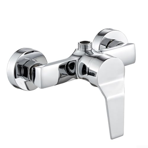 Sumsoctober Accessori per il bagno Valvola miscelatore doccia fissata al muro con uscita superiore G1/2, costruzione in lega di rame con filtro a disco integrato per un flusso d'acqua regolare e