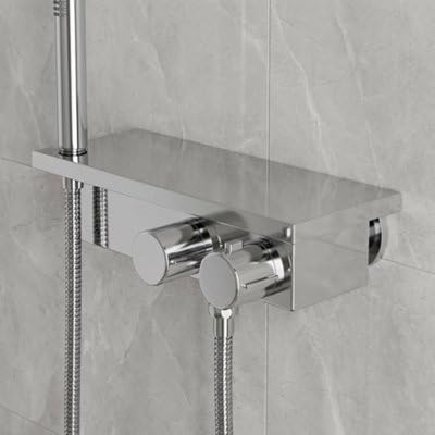GoodHome Kolima Mitigeur de douche thermostatique chrome 150 mm