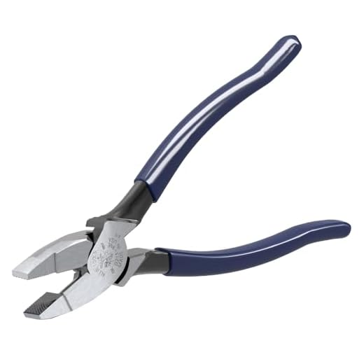 Klein Tools D213-9NE Pliers, 9-Inch Side Cutters, High Leverage Linesman Pliers Cut Copper, Aluminum and other Soft Metals