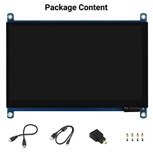 Waveshare Tela de ponto quântico QLED de 7 polegadas com toque capacitivo resolução 1024 × 600 paine