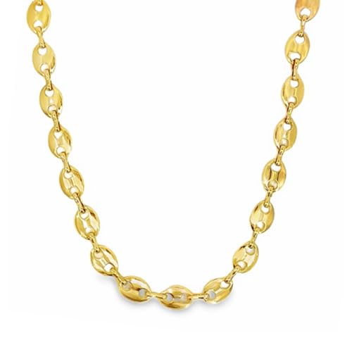 MUIBLU 18" Mariner Chain Necklace – 18K Gold-Plated Brass Anchor