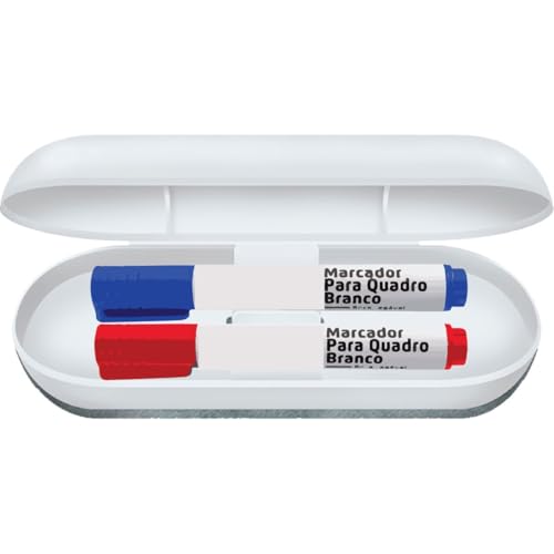 Apagador para Quadro Branco, com Estojo, Branco, Carbrink