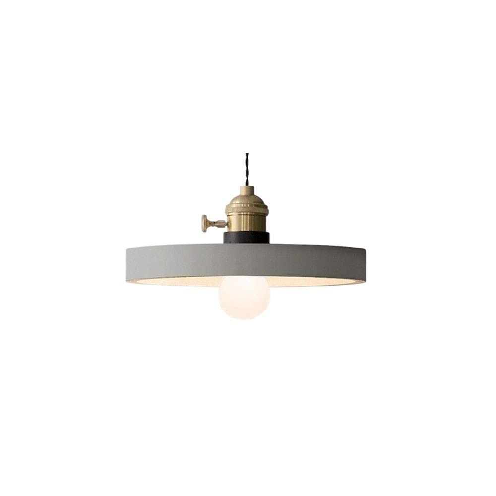 Lustre ciment E27 suspension cylindrique industrielle en béton brut pour décoration intérieure