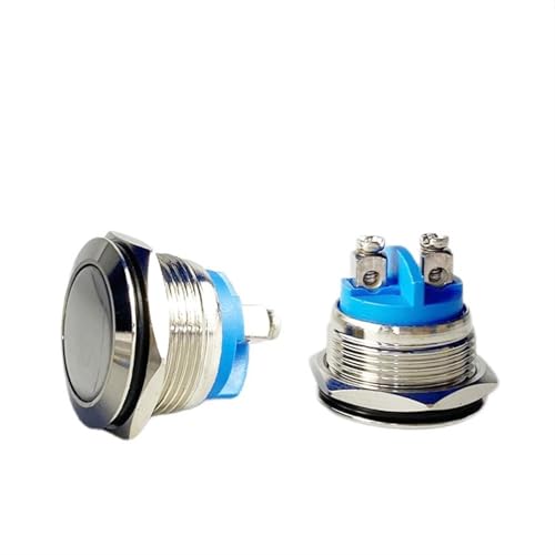 Bouton-poussoir métallique 16mm en acier inoxydable 250V pour klaxon et sonnette