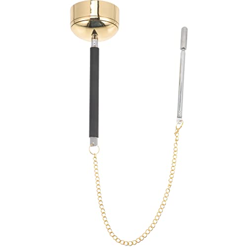 Supvox Tibetische Handglocke Messing Qing Rufglocke Antike Glockendekore Schreibtisch Empfangsglocke Buddhistisches Musikinstrument für Zuhause Party Restaurant Büro Größe L Cover