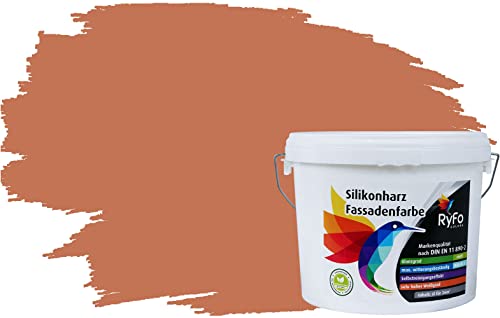 RyFo Colors Silikonharz Fassadenfarbe Lotuseffekt Trend Terracotta 6l