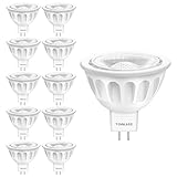 Torkase Dimmable MR16 LED Bulbs, 2700-Kelvin Soft White, 5W-50W Equivalent, GU5.3 Bi-Pin Base, DC 12-Volt, 40-Degree Narrow Beam Angle, Indoor/Outdoor Landscape LED Spot Lighting Bulbs, 10-Pack