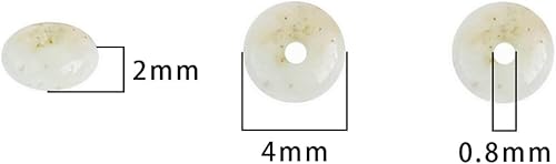 Miniatura 298 de Cuentas espaciadoras de jaspe marrón natural, cuentas sueltas de disco Rondelle, cuentas sueltas para hacer joyas, 0.157 in x 0.079 in, 15.0 in