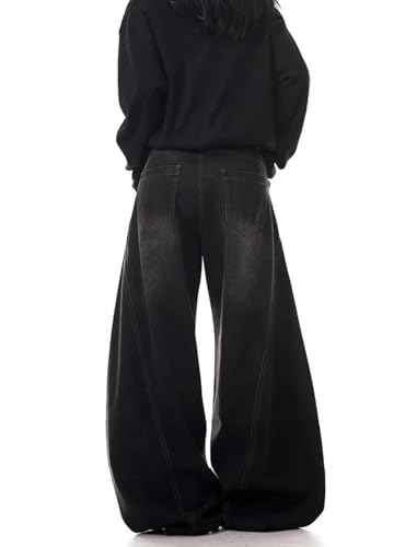 Barrel Baggy Wide Leg Jeans for Women Men Loose Fit Oversized Boyfriend Y2K Hip Hop Streetwear Denim Pants3