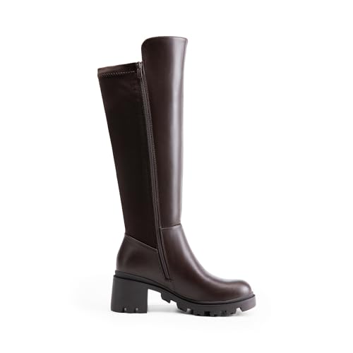 Image of DREAM PAIRS Women's Knee High Boots, Comfortable Platform Round Toe Stretch Boots for Women