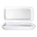 ITI QP-1200 Quad Serving Platter, Rectangular Shape, 32 oz. Capacity, 6.125" Width, 13" Length, Porcelain, European White (Pack of 6)