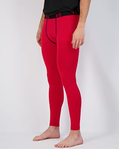 Real Essentials 3 Pack: Men's Active Compression Pants - Workout Base Layer Tights Running Leggings (Available in Big & Tall)2