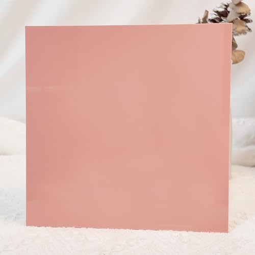 Image of 2pcs Pastel Cell Cast Acrylic Sheets Watermelon Pink 1 /8inch (3mm) 11.75x11.75 300x300mm Glossy Matte Laserable Plexiglass Sheets Plasitc Board for Laser Cutting Engraving DIY Project