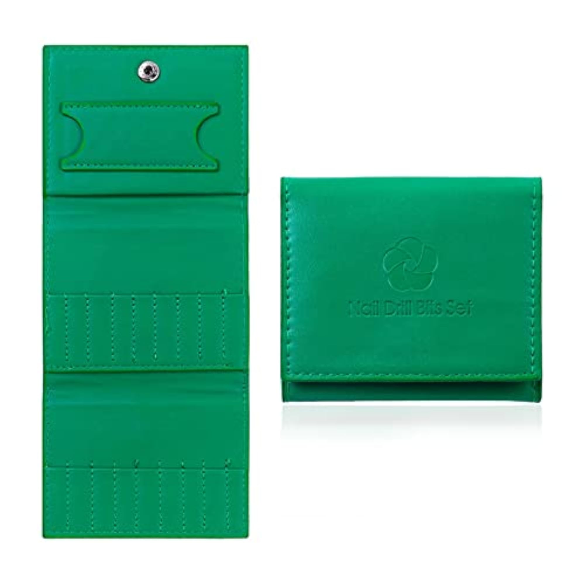 Dustproof Nail Drill Bit Storage Bag, 18 Holes for Salon Use