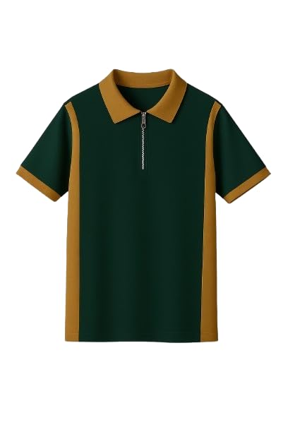 try this Regular Fit Solid Collared with Chain Half Sleeves Classy T-Shirt for Men-picture-28