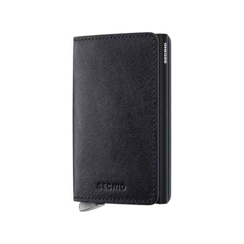 Slimwallet Basco Encre contre les poches déformées | Portefeuille anti-RFID sécurisé