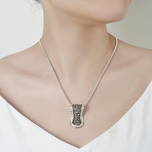 Uny Jewel Jewelry Two Tone Dragon Scale Women Pendant Necklace French Clip C Shape Earring Imitation Pearl Bangle Jewelry Set #TOP7