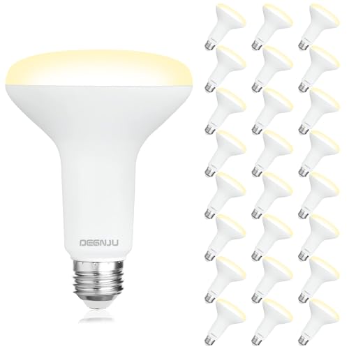 Image of DEGNJU 24 Pack Indoor Flood Light Bulbs, BR30 LED Bulb 7W Equivalent 65W, Dimmable Recessed Light Bulbs, 650LM 2700K Soft White 15000 Lifetime LED Can Light Bulb, Interior Home E26 Base