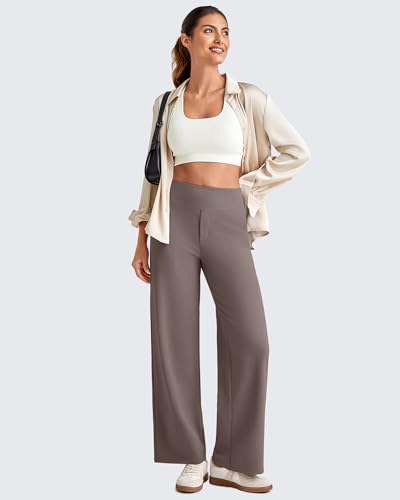 Image of G4Free EverGoing Wide Leg Ankle Pants for Petite Women with Pockets Stretch