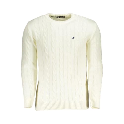 Pull en tissu blanc pour homme en textile haut de gamme et finitions soignées