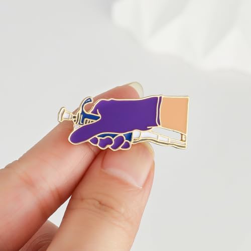 Image of Science and Medical Microscope Brooch,Colorful Enamel Lab Pin Jewelry for Scientists Laboratory Enthusiasts Badge Gifts