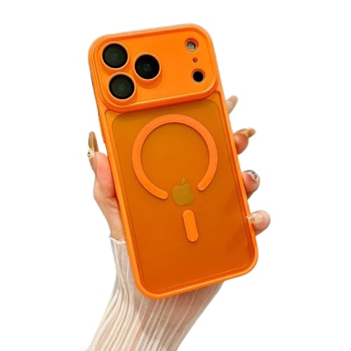 Image of Elzzi Magnetic Magsafe for iPhone 17 Pro Max Case (Compatible with MagSafe) Slim Translucent Matte Shockproof with Anti-Fingerprint Phone Case, Square-Cosmic