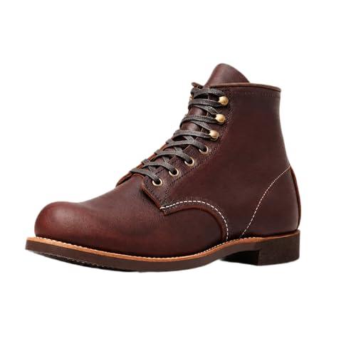 Red Wing Shoes Heritage Blacksmith #3340 Men’s 6-Inch Boot, Full Grain Waxed Leather, Goodyear Welt, Vibram Mini Lug, Briar, 7.5 Medium (D)