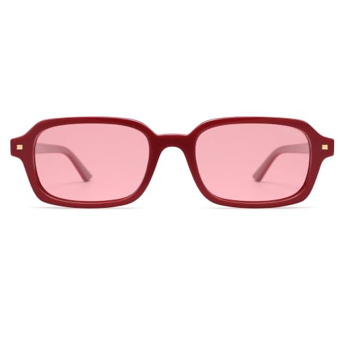 Image of SOJOS Trendy Rectangle Polarized Sunglasses Womens Mens SJ2610