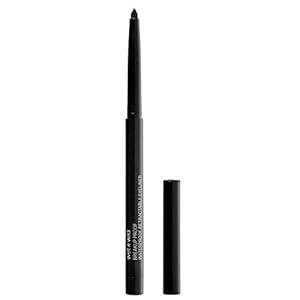 Wet n Wild – MEGALAST Retractable Eyeliner – Delineador de Ojos Negro en Gel de Larga Duración hasta 16 Horas – Maquillaje para Ojos – Fórmula Pigmentada sin Manchas – Vegan – Black – 1 Unidad