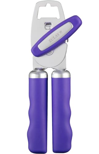 Image of Zulay Kitchen Manual Can Opener Heavy Duty Patented Stainless Steel, Purple