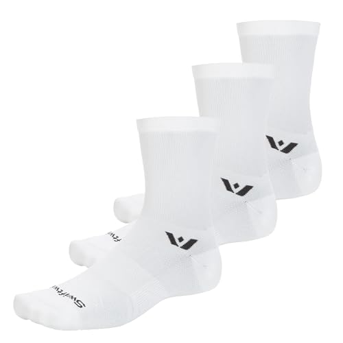 Image of Swiftwick - ASPIRE Mid-Crew Cycling Socks, Maximum Breathability, Moisture Wicking