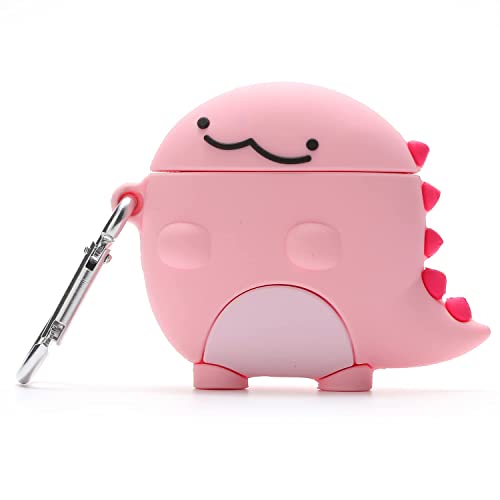 Compatible With Airpods 1&2 Case，3D Cute Funny Silicone Skin Care Bottles Case Design, Accessories Key Chain Suitable For Fashion Girl Child Teen Boy Airpods 1&2Case (Pink Dragon) #TOP13