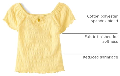 Image of The Children's Place Girls' Smocked Short Sleeve Tops