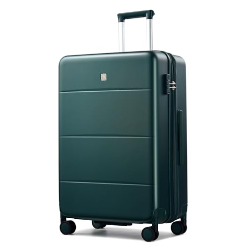 Hanke Expandable 26 Inch Luggage with Spinner Wheels, Hardside Large Suitcase, All-PC Hard Shell Travel Luggage, TSA Lock, Lightweight Durable Checked-Medium (Blackish Green, 93L)