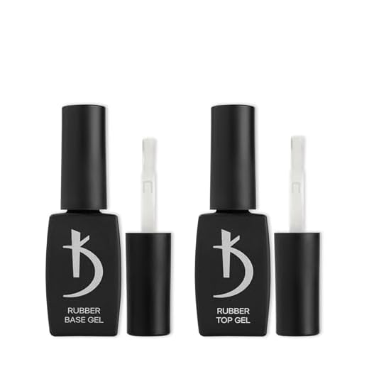 Kodi Professional Rubber Base y Top Coat Esmaltes Semipermanentes para Uñas UV LED Soak Off - Esmalte Semipermanente Gel Kit Manicura y Pedicura (2 * 8 ml)